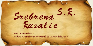 Srebrena Rusalić vizit kartica